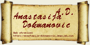 Anastasija Dokmanović vizit kartica